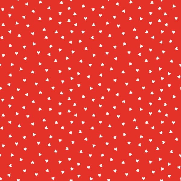 Be Mine Valentine - Scattered Hearts - Red