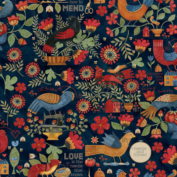 Stitchy Birds Main Midnight