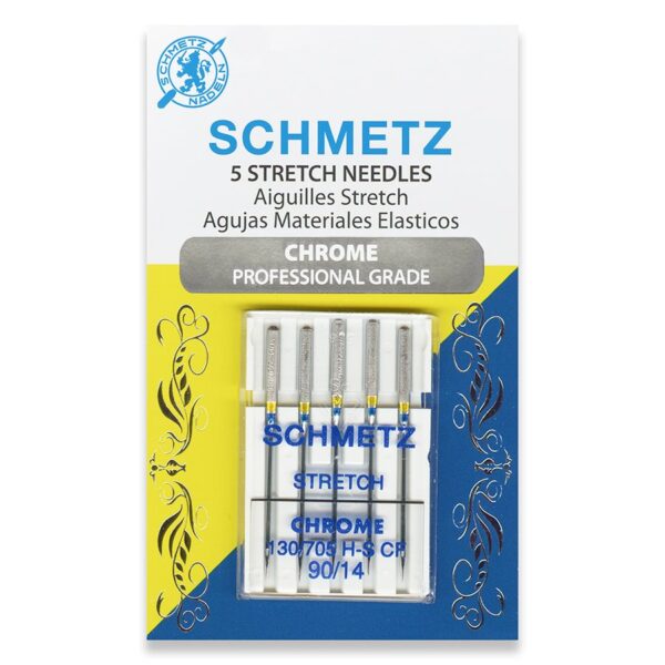 Schmetz Chrome Stretch Needle 5 ct, Size 90/14
